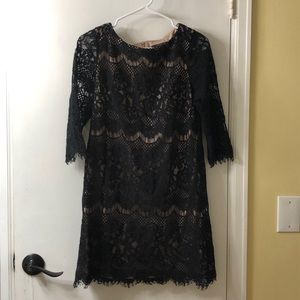 Jessica Howard 3/4 sleeve lace shift dress